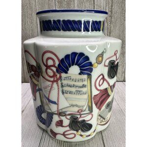 Vintage Villeroy & Boch Gallo Designs Vase Ceramic Musical Theme 7'' Tall